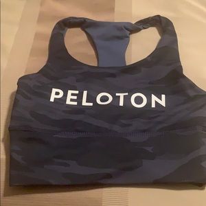 Peloton blue camo sports bra
